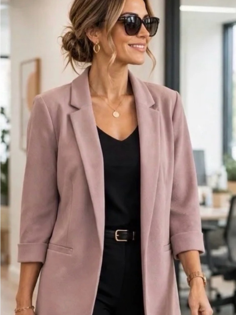 Maurices Light Pink Open-Front Blazer